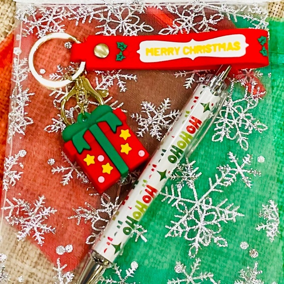 Merry Christmas Bag Charm Key Chains🎄Christmas Pen🎄STOCKING STUFFER🎄PICK ONE - Picture 9 of 12